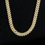 Chaîne cubaine en Or massif 10K de 10 mm en Moissanite VVS1 KC.LUXURY