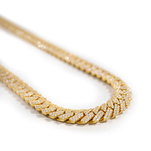 Chaîne cubaine en Or massif 10K de 10 mm en Moissanite VVS1 KC.LUXURY