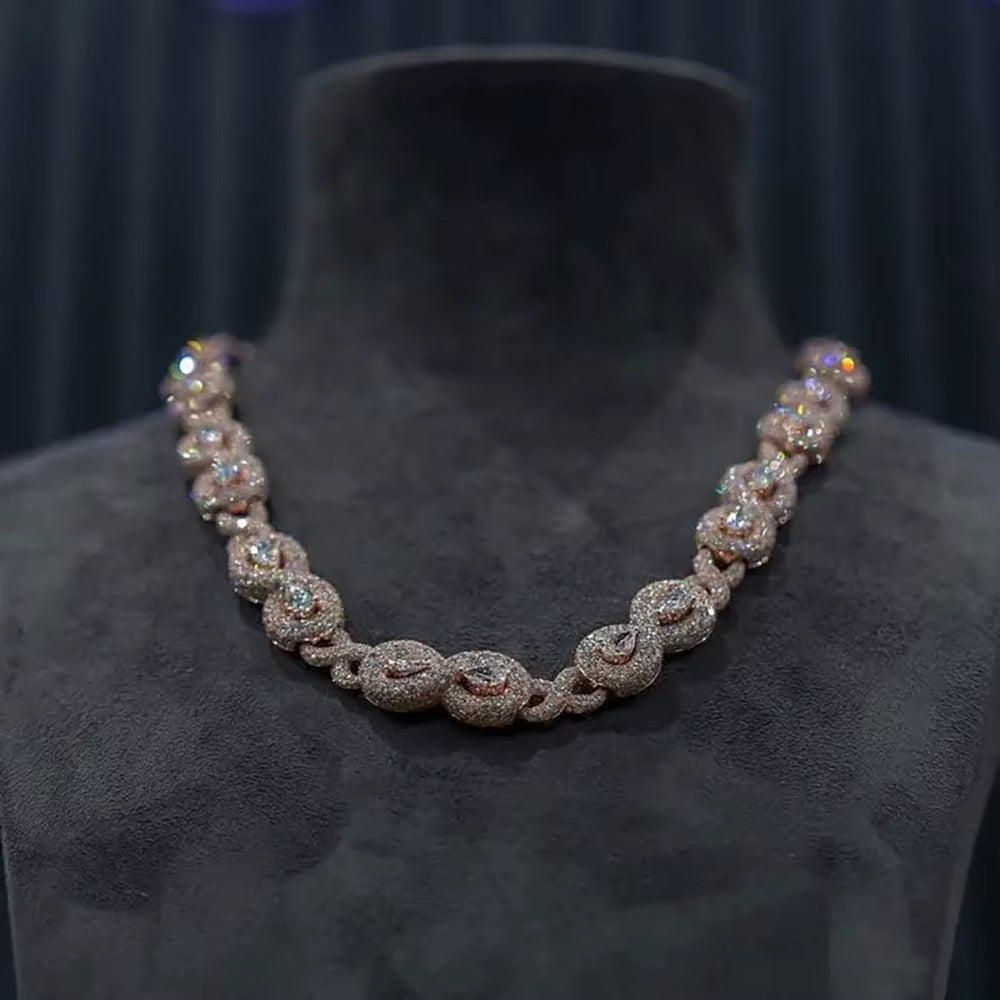 Collier Infinity en Argent 925 en moissanite 18mm KC.LUXURY