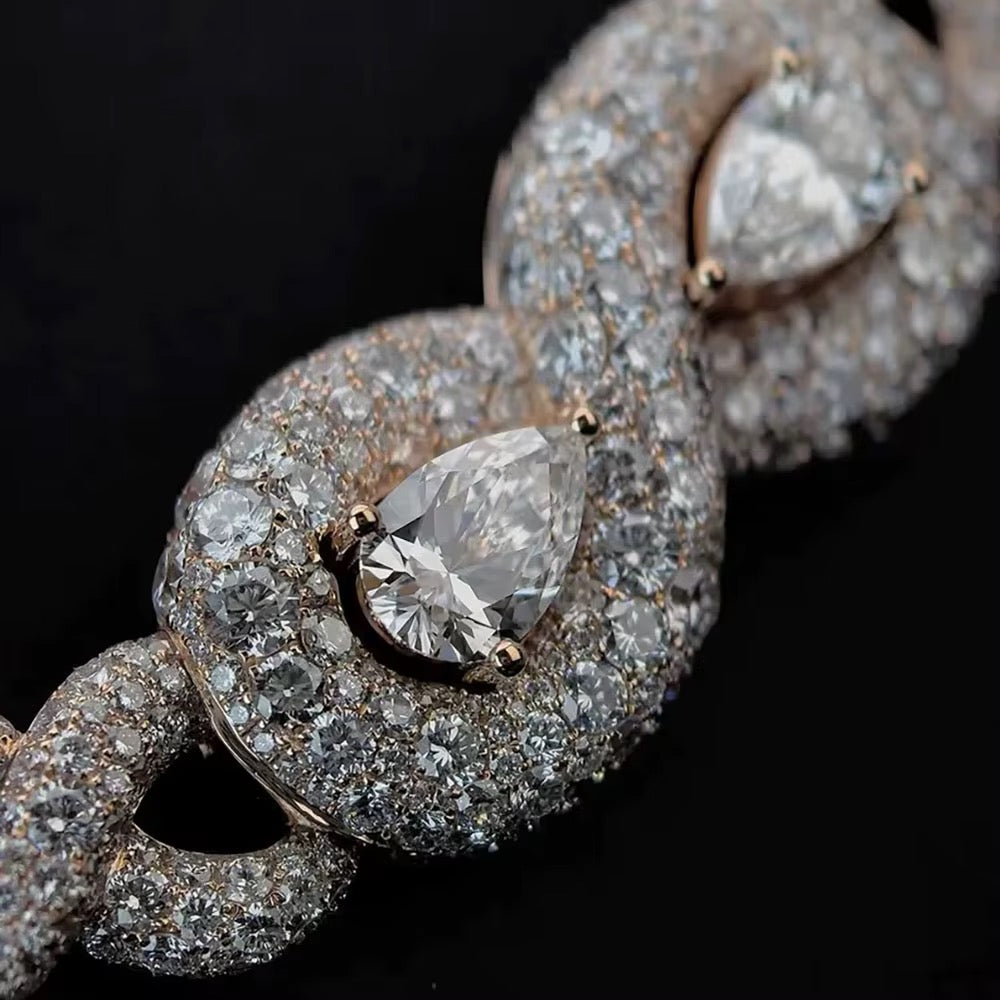 Collier Infinity en Argent 925 en moissanite 18mm KC.LUXURY
