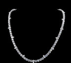 Chaîne tennis en argent 925, moissanite VVS 5 mm, style demi poire KC.LUXURY