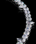 Chaîne tennis en argent 925, moissanite VVS 5 mm, style demi poire KC.LUXURY