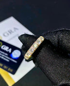 Bague fine en argent 925 personnalisée et entièrement pavée de moissanite VVS KC.LUXURY