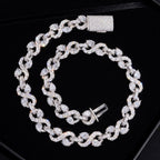 Collier Infinity en Argent 925 en moissanite Taillée Poire 13mm KC.LUXURY