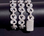 Collier Infinity en Argent 925 en moissanite Taillée Poire 13mm KC.LUXURY