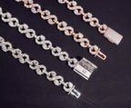 Collier Infinity en Argent 925 en moissanite Taillée Poire 13mm KC.LUXURY