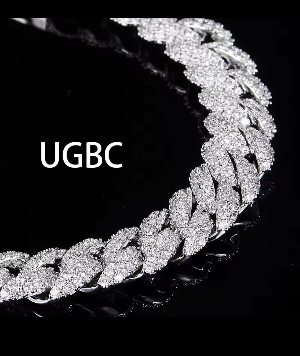 Bracelet en Argent à maillons cubains en Moissanite VVS1 de 12 mm KC.LUXURY