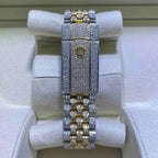 Rolex Datejust à cadran romain sertie de diamant moissanites VVS. KC.LUXURY