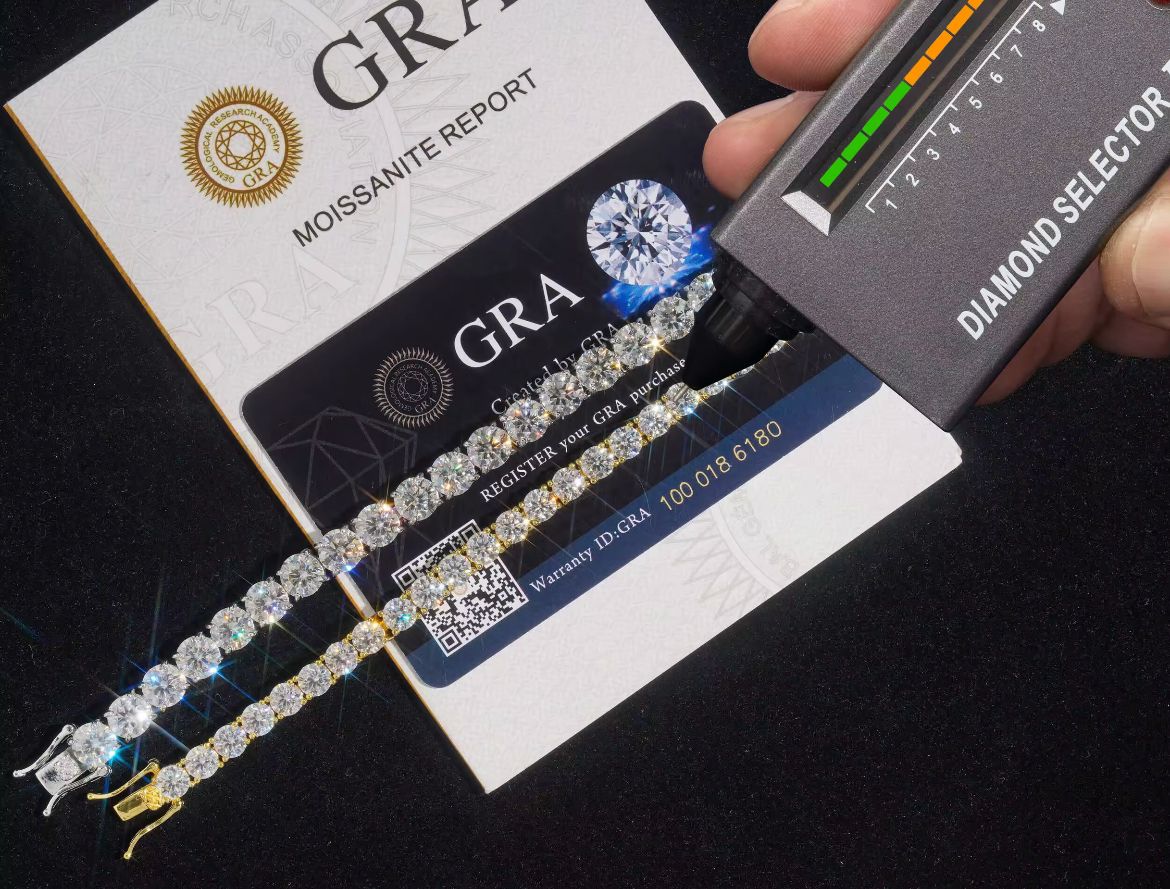 Bracelet tennis en Or massif 10k 4mm Moissanite VVS1 KC.LUXURY