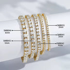 Bracelet tennis en Or blanc et Or massif 10k en Diamant de laboratoire VVS1 KC.LUXURY