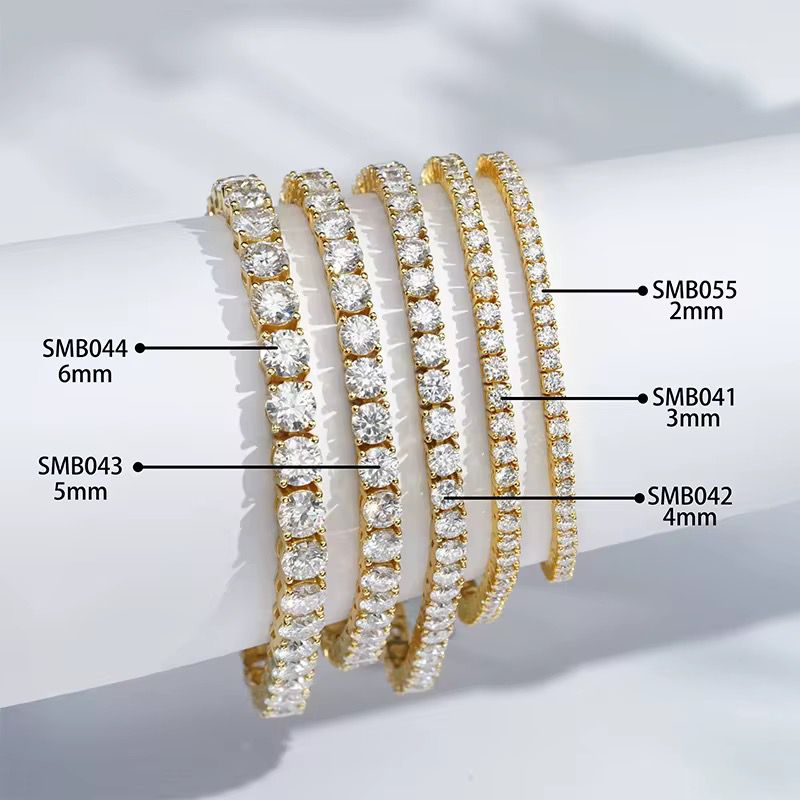 Bracelet tennis en Or blanc et Or massif 10k en Diamant de laboratoire VVS1 KC.LUXURY