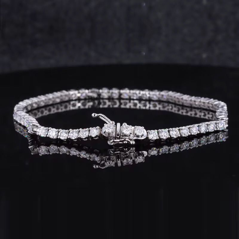 Bracelet tennis en Or blanc et Or massif 10k en Diamant de laboratoire VVS1 KC.LUXURY