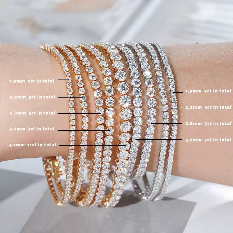 Bracelets tennis en Or massif 14k avec Diamant de laboratoire VVS1 KC.LUXURY