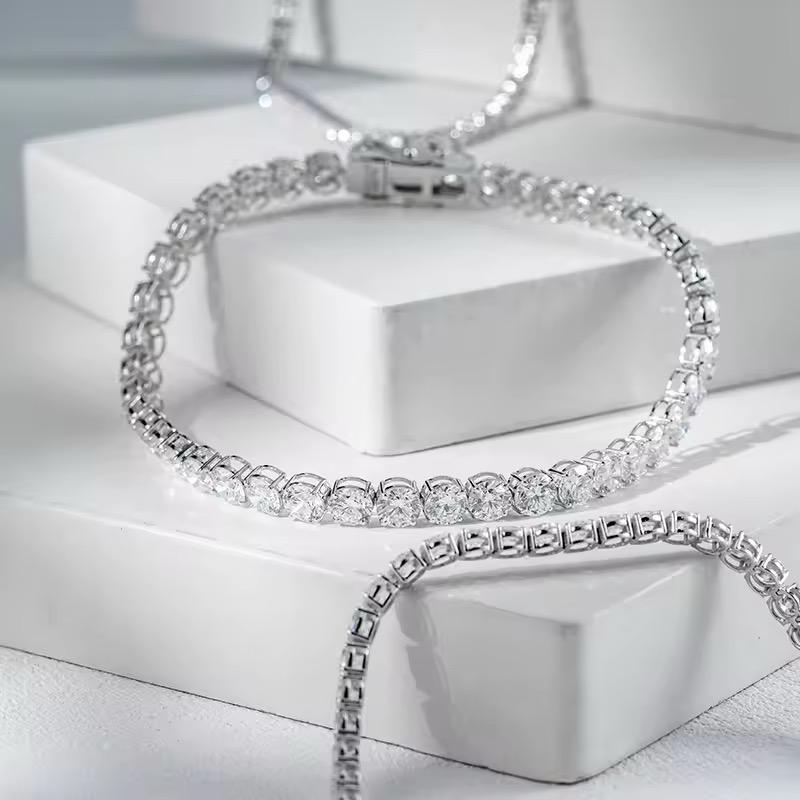 Bracelets tennis en Or blanc 14k avec Diamant de laboratoire VVS1 KC.LUXURY
