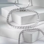 Bracelets tennis en Or blanc 14k avec Diamant de laboratoire VVS1 KC.LUXURY