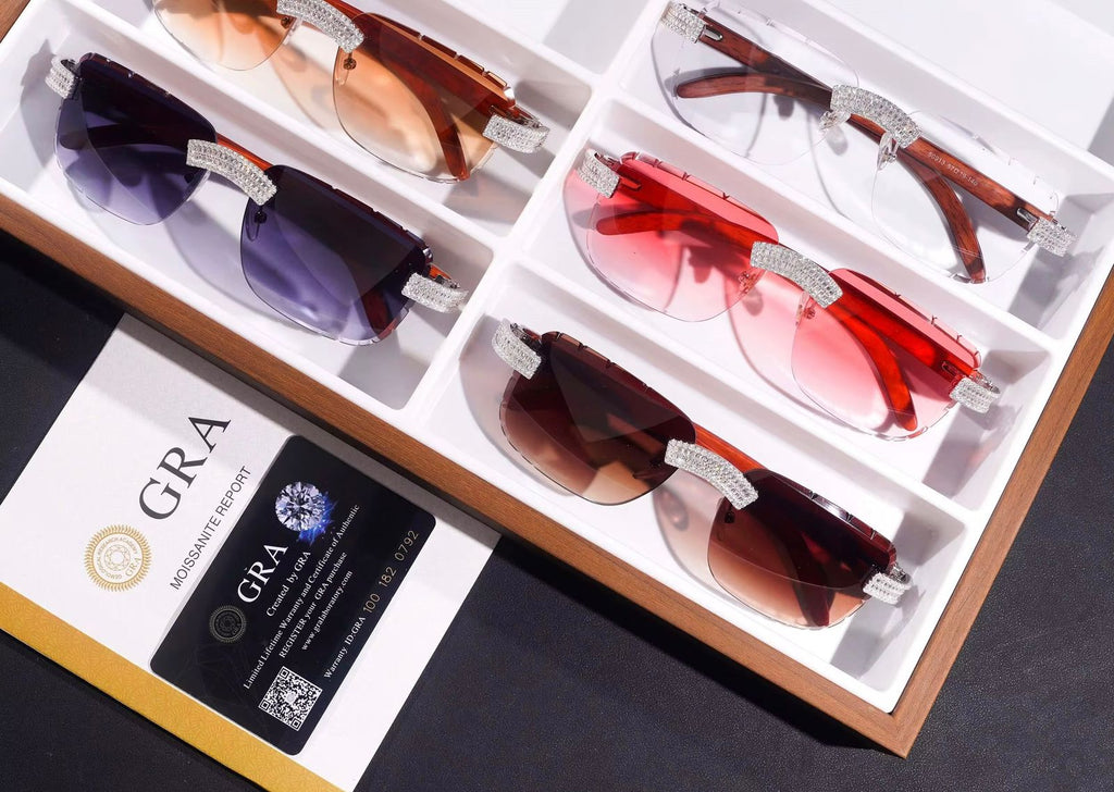 Lunettes de soleil full Moissanite VVS KC.LUXURY