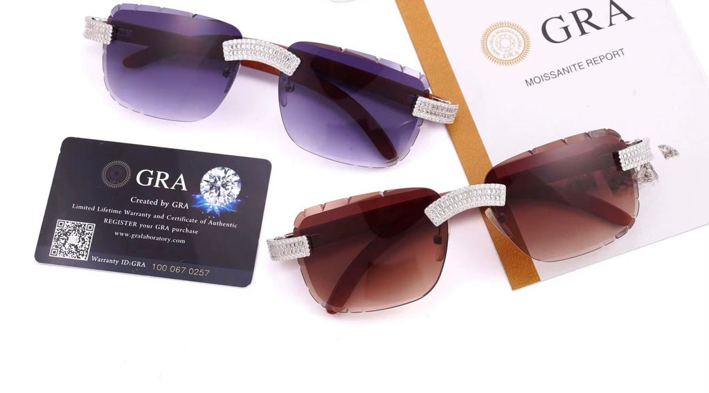 Lunettes de soleil full Moissanite VVS KC.LUXURY