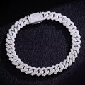 Bracelet en Argent à maillons cubains en Moissanite VVS1 de 10 mm et 12 mm KC.LUXURY