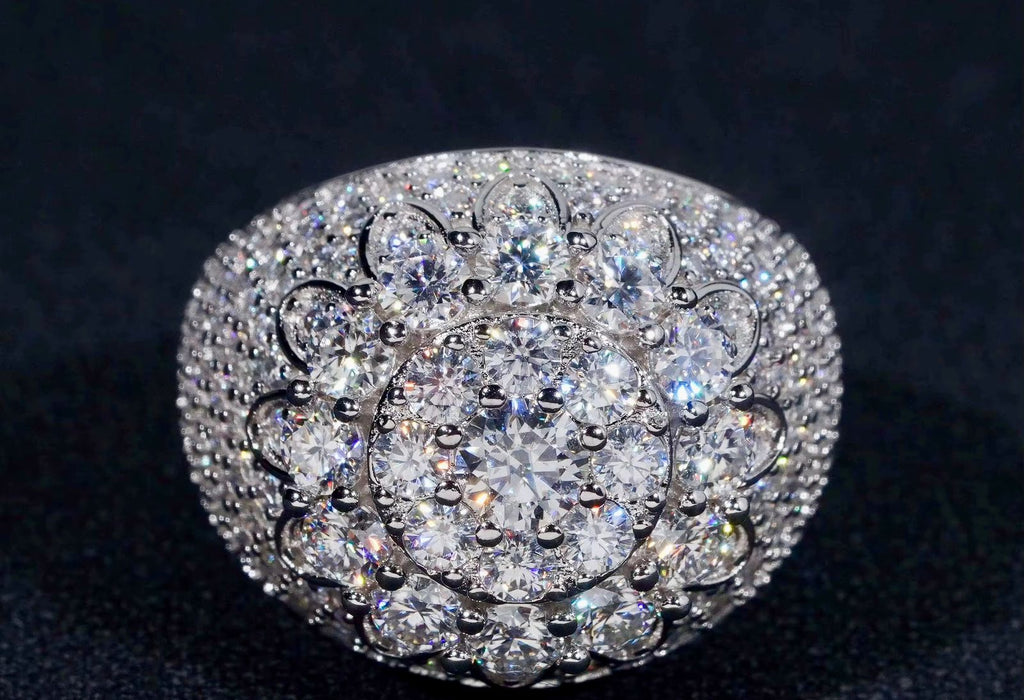 Bague en argent pour homme en Moissanite VVS KC.LUXURY