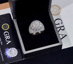 Bague en argent pour homme en Moissanite VVS KC.LUXURY