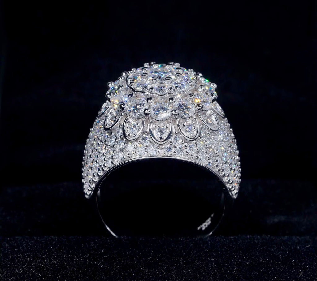 Bague en argent pour homme en Moissanite VVS KC.LUXURY