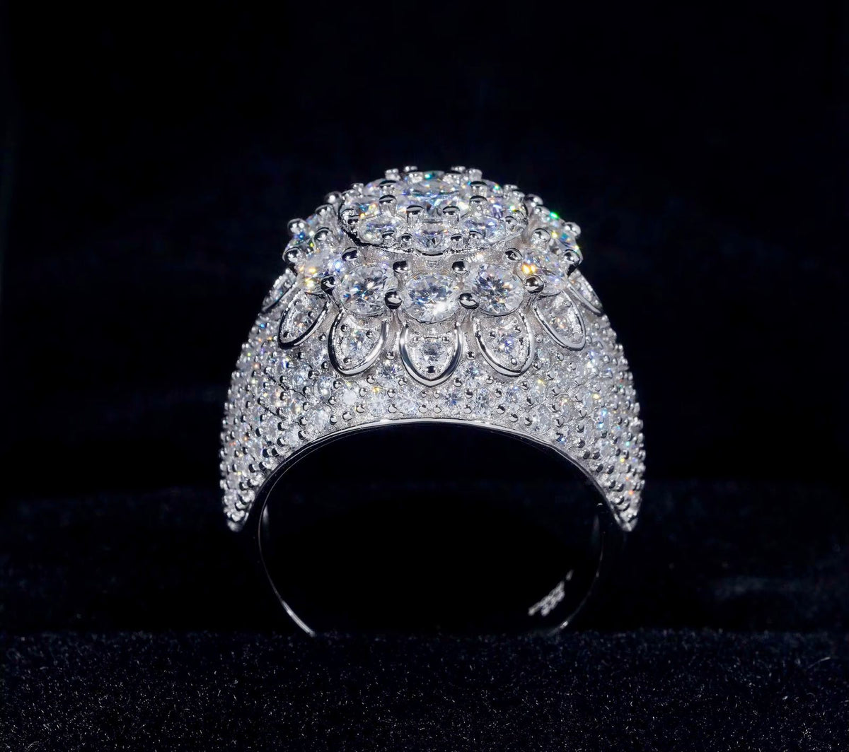 Bague en argent pour homme en Moissanite VVS KC.LUXURY