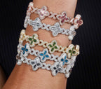 Bracelet Trèfle Argent S925 style Saphir en Moissanite VVS KC.LUXURY