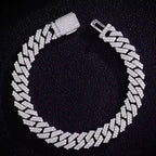 Bracelet en Argent à maillons cubains en Moissanite VVS1 de 10 mm et 12 mm KC.LUXURY