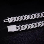 Bracelet en Argent à maillons cubains en Moissanite VVS1 de 10 mm et 12 mm KC.LUXURY