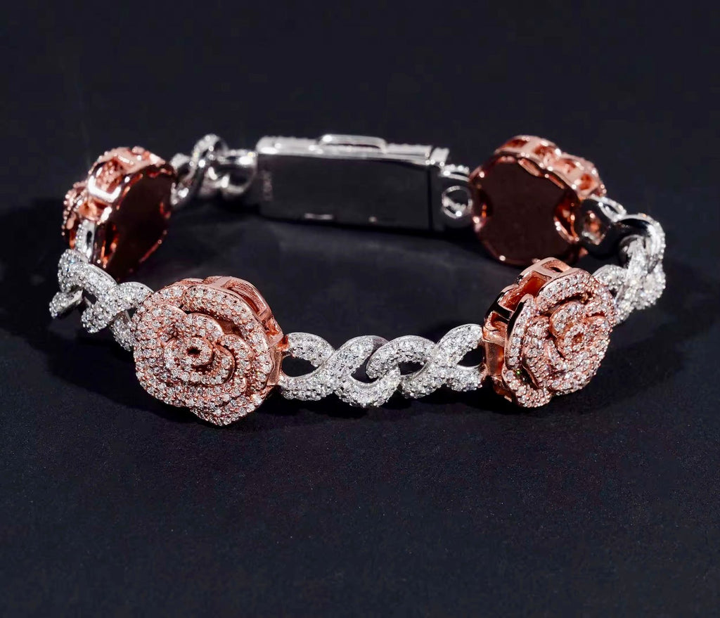 Bracelet Rose Infinie en Moissanite VVS1 KC.LUXURY