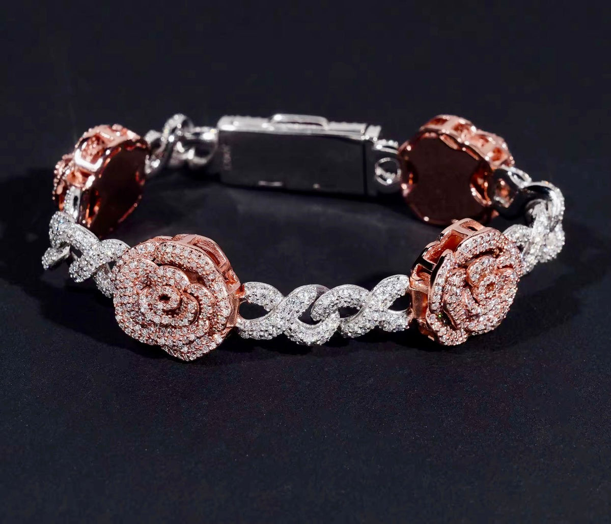 Bracelet Rose Infinie en Moissanite VVS1 KC.LUXURY