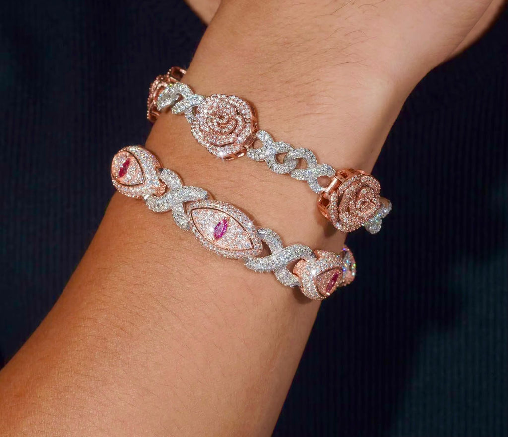 Bracelet Rose Infinie en Moissanite VVS1 KC.LUXURY