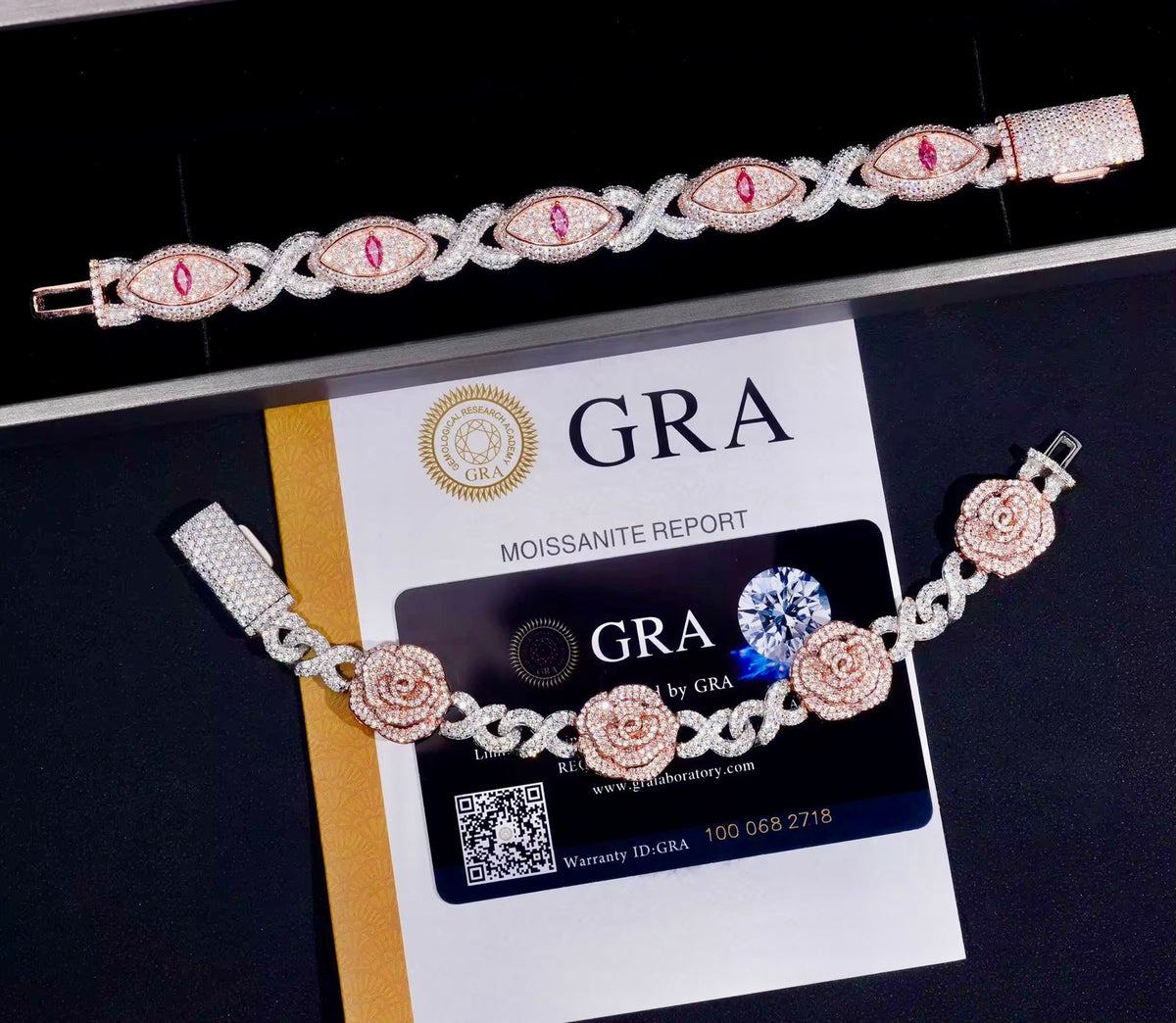 Bracelet Rose Infinie en Moissanite VVS1 KC.LUXURY