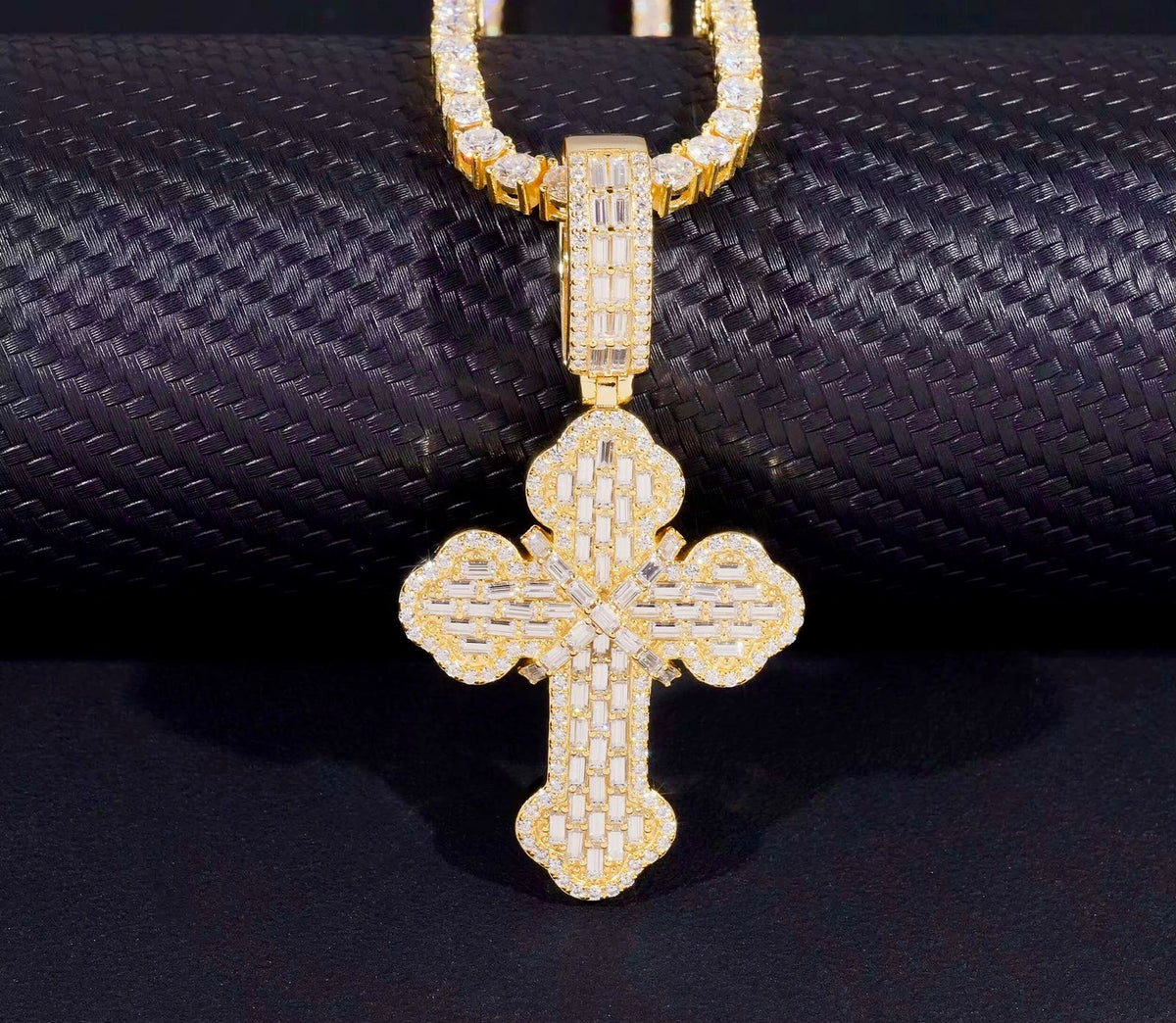 Pendentif croix en Argent S925 Moissanite VVS1 KC.LUXURY