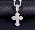 Pendentif croix en Argent S925 Moissanite VVS1 KC.LUXURY