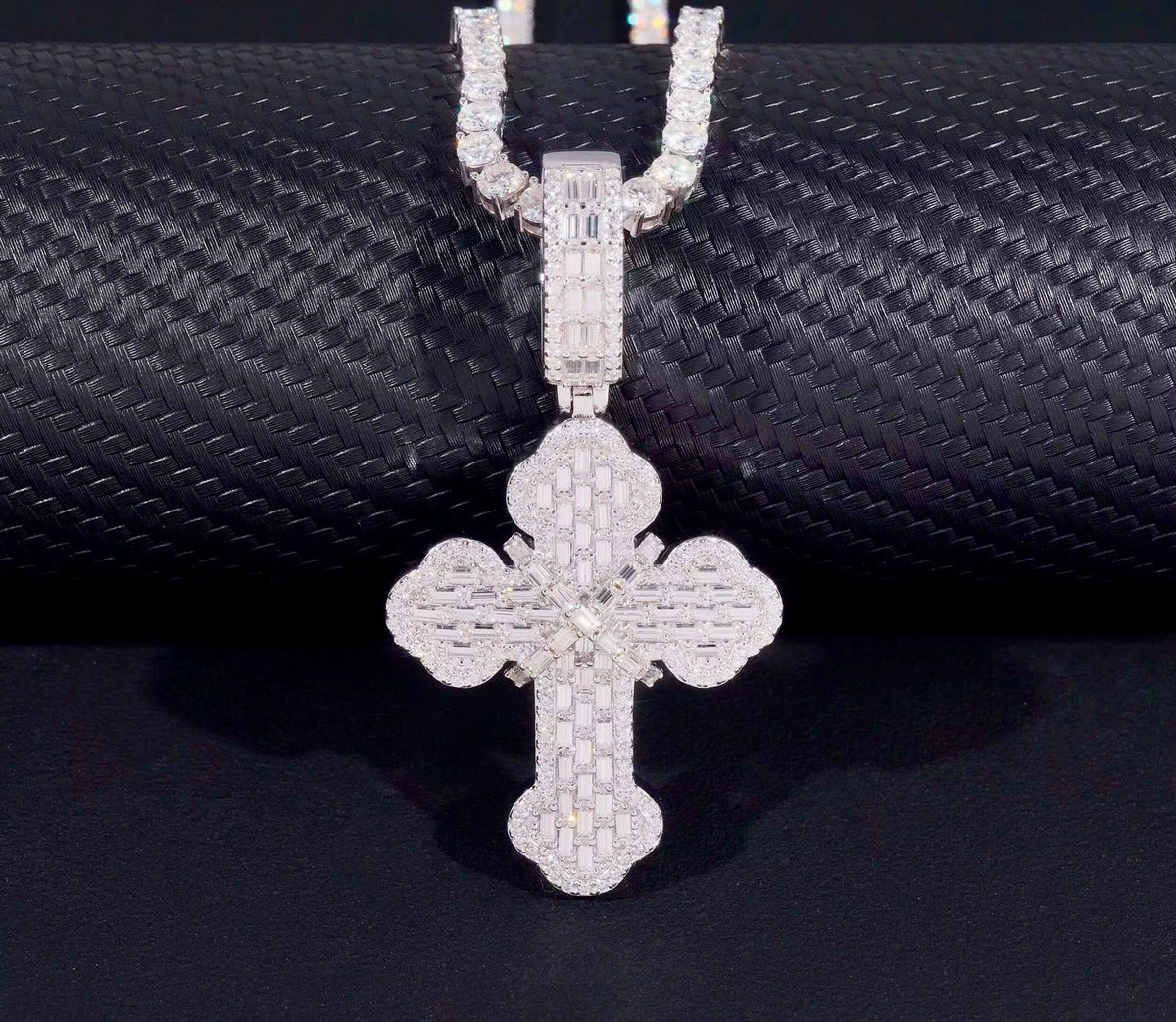 Pendentif croix en Argent S925 Moissanite VVS1 KC.LUXURY