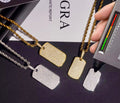 Pendentif plaque militaire en Argent S925 Moissanite VVS1 KC.LUXURY