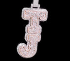 Pendentif, personnalisé lettre en 3D, en argent S925, Moissanite VVS1 KC.LUXURY