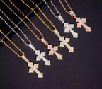 Pendentif Croix style baguette en Argent S925 Moissanite VVS1 KC.LUXURY