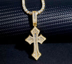Pendentif Croix style baguette en Argent S925 Moissanite VVS1 KC.LUXURY