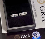 Boucles d’oreilles Créole en Argent, S925 Moissanite VVS KC.LUXURY