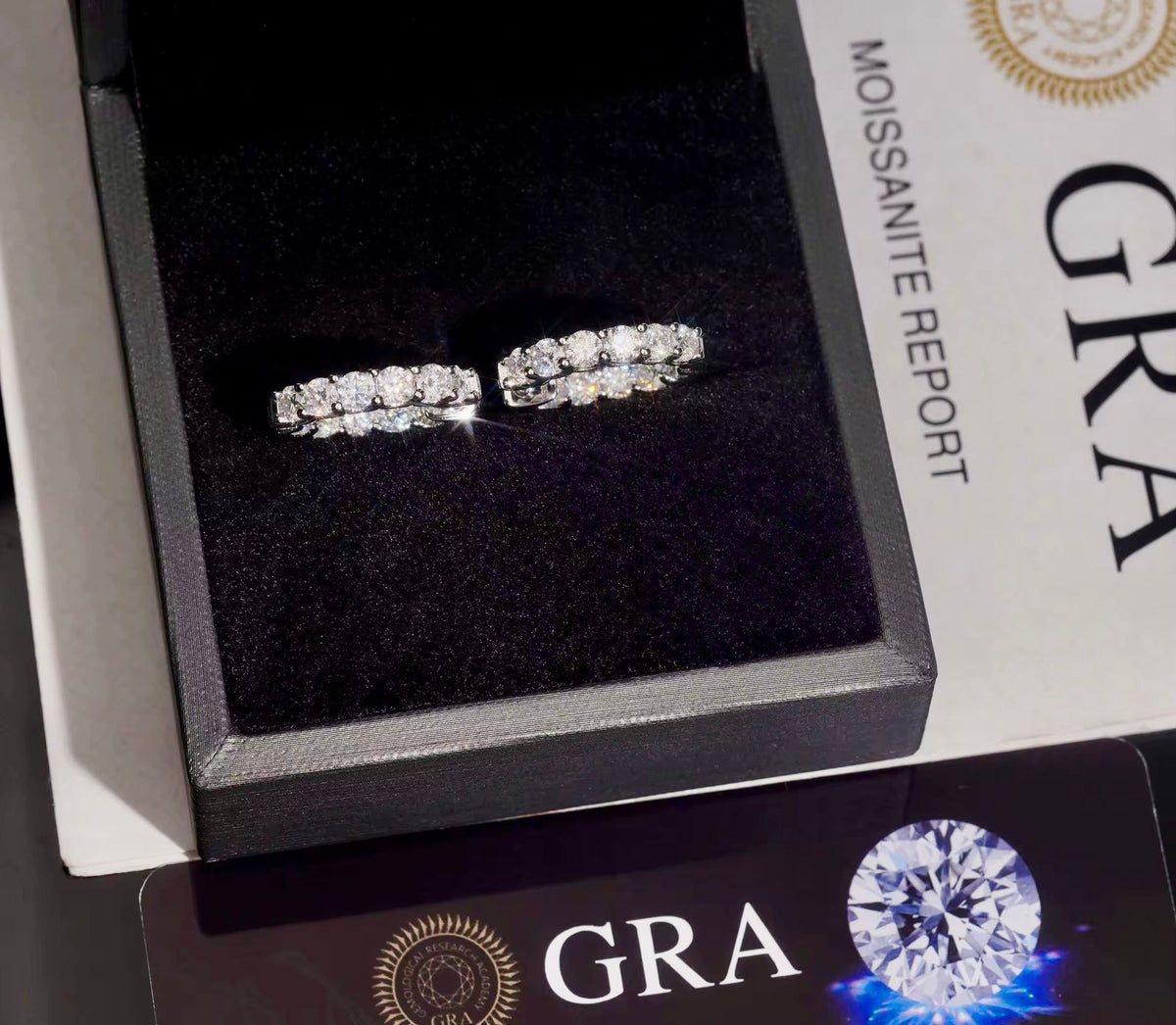 Boucles d’oreilles Créole en Argent, S925 Moissanite VVS KC.LUXURY