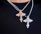 Pendentif croix rose en Argent S925 Moissanite VVS1 KC.LUXURY