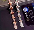 Bracelet Trèfle Fanta Argent S925 style Saphir en Moissanite VVS KC.LUXURY