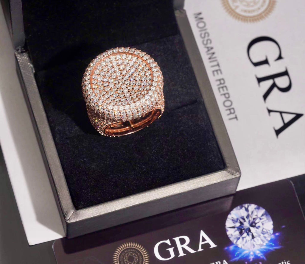 Bague Big Pinky en argent pour homme en Moissanite VVS KC.LUXURY