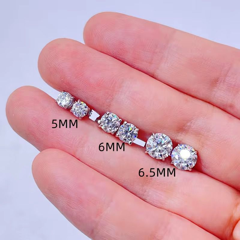 Boucles d’oreilles en argent certifié, VVS KC.LUXURY