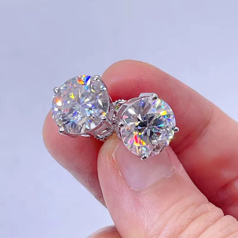 Boucles d’oreilles en argent certifié, VVS KC.LUXURY