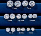 Boucles d’oreilles Solitaire Halo en argent, certifié Moissanite VVS KC.LUXURY