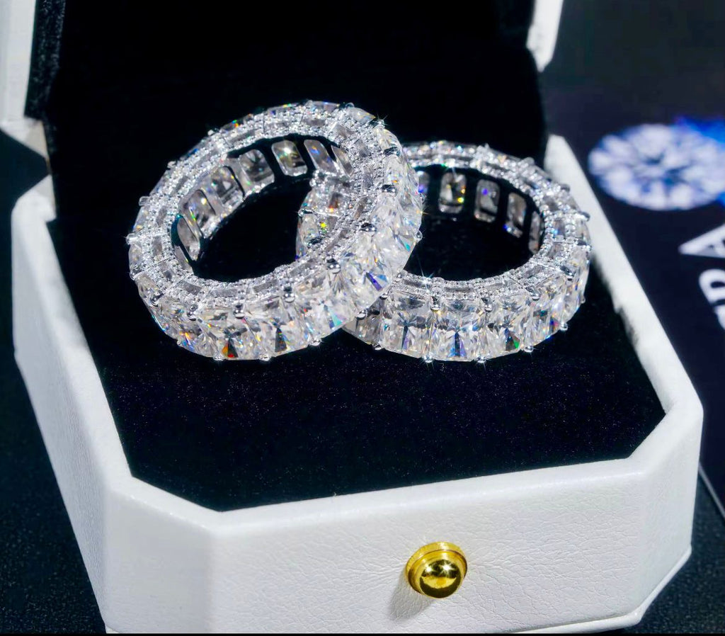 Bague de fiançailles 10MM Moissanite VVS KC.LUXURY