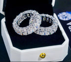Bague de fiançailles 10MM Moissanite VVS KC.LUXURY